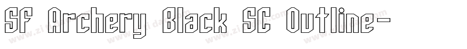 SF Archery Black SC Outline字体转换